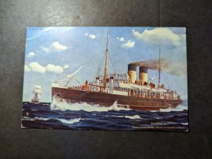 Mint England Ship Postcard SS Scotia Between Holyhead and Dublin Ireland