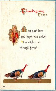 Thanksgiving Cheer With Turkeys 1910