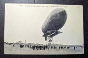 Mint France Aviation RPPC Postcard Zeppelin Malecot Aircraft Airship 2