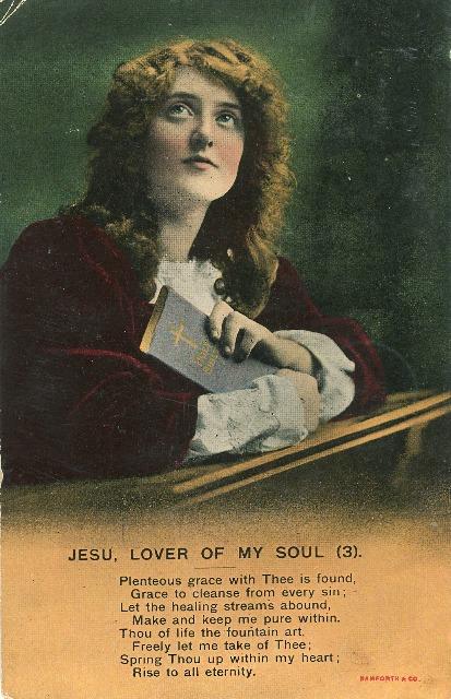 Bamforth Jesus Lover of My Soul 1910 Postcard 