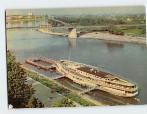 Postcard Hotel on the ship Szőke Tisza, Szegen, Hungary