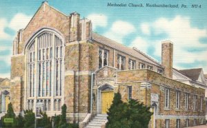 Methodist Church Religious Building Northumberland Pennsylvania PA Postcard