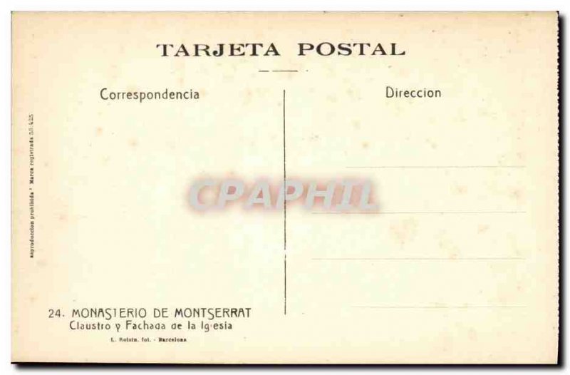 Old Postcard Monasterio de Montserrat
