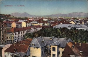 Ljubljana Slovenia Birdseye View c1910 Postcard