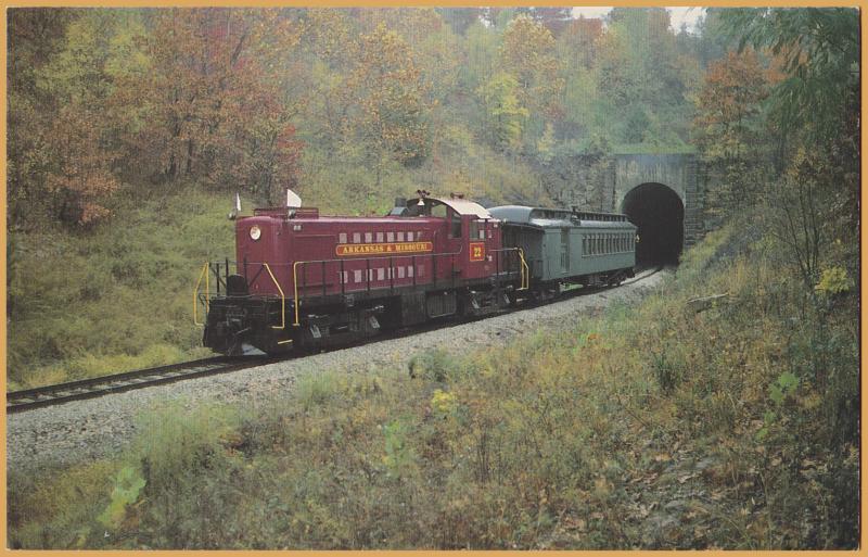 Arkansas & Missouri Railroad Alco RS-1 #22, Winslow Tunnel, Winslow Ark.- 1987