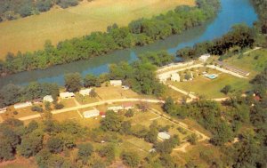 Missouri MO~RIVERLAKE RESORT~CAFE~HOMES Bird's Eye View LAKE TANEYCOMO Roadside