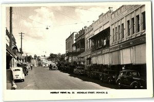 1940s-50s Murray Views #33 Nicholas St Ipswich Q Rppc Postcard Real Photo Cars