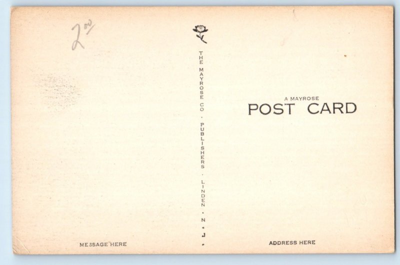 c1940 Elizabeth New Jersey Postcard Hotel Winfield Scott Building Unposted