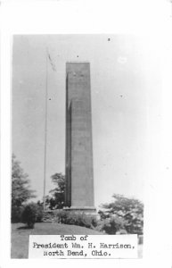 G42/ North Bend Ohio RPPC Postcard c1950s Tomb of President William Harrison