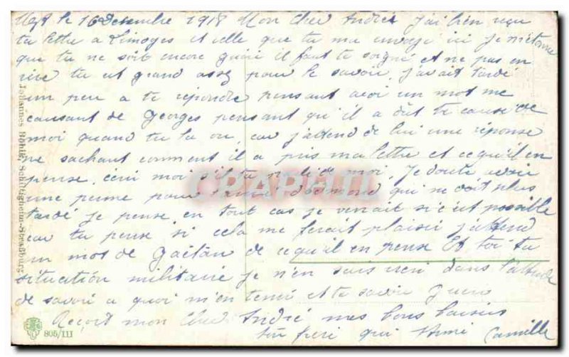 Postcard Old Military Army