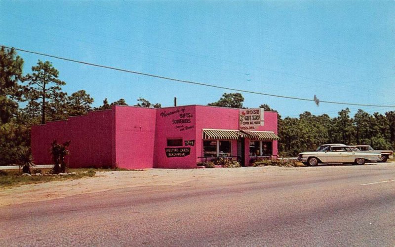 Crescent Beach South Carolina Rose Gift Shop Vintage Postcard AA60336