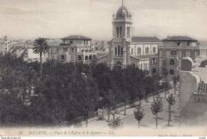 BIZERTE , Tunisia , 1910s ; Place de l'Eglise et le Square