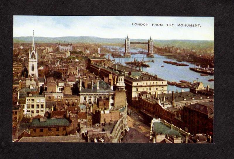 UK London From Monument London England Great Britain Valentine Valesque Postcard