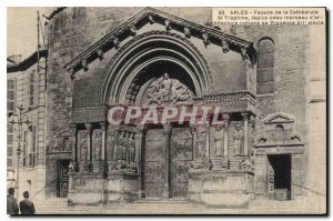 Postcard Ancient Arles Facade of the Cathedral St Trophine