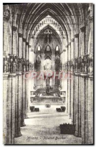 Old Postcard Milano Interno Duomo