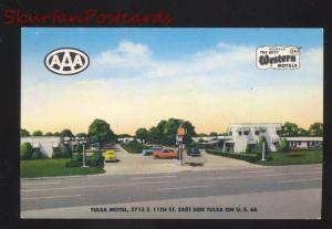 TULSA OKLAHOMA ROUTE 66 AAA MOTEL BEST WESTERN OLD ADVERTISING POSTCARD