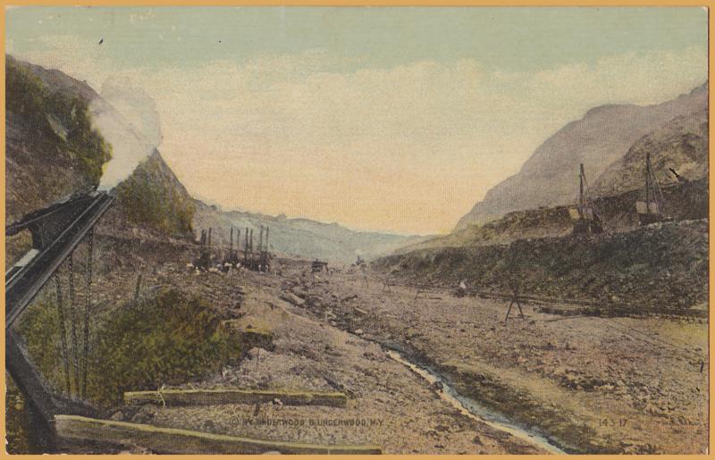 Panama Canal Zone-Culebra Cut as it appears from Cucaracha, Looking North