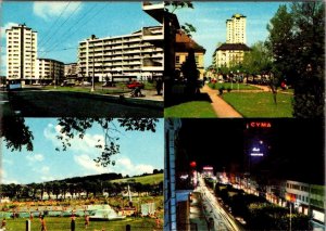 La Chaux-de-Fonds, Switzerland  CITY BUILDINGS~STREET SCENE~POOL  4X6 Postcard