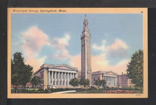 Municipal Group,Springfield,MA Postcard 