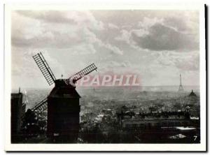 Modern Postcard Paris Vu du Moulin de la Galette