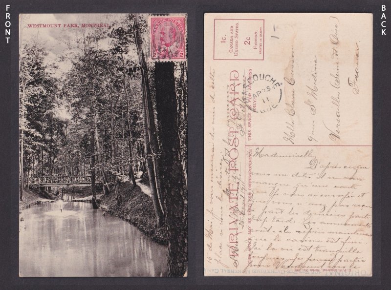 Vintage Postcard CANADA Montreal Westmount Park