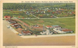 Postcard Georgia Atlanta Chandler Field 1948 Airport R&B News, Teich 23-615