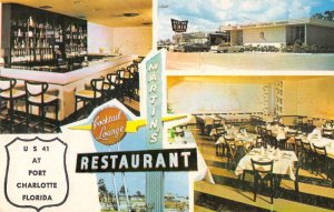 Port Charlotte Florida Martin's Restaurant Vintage Postcard AA23534