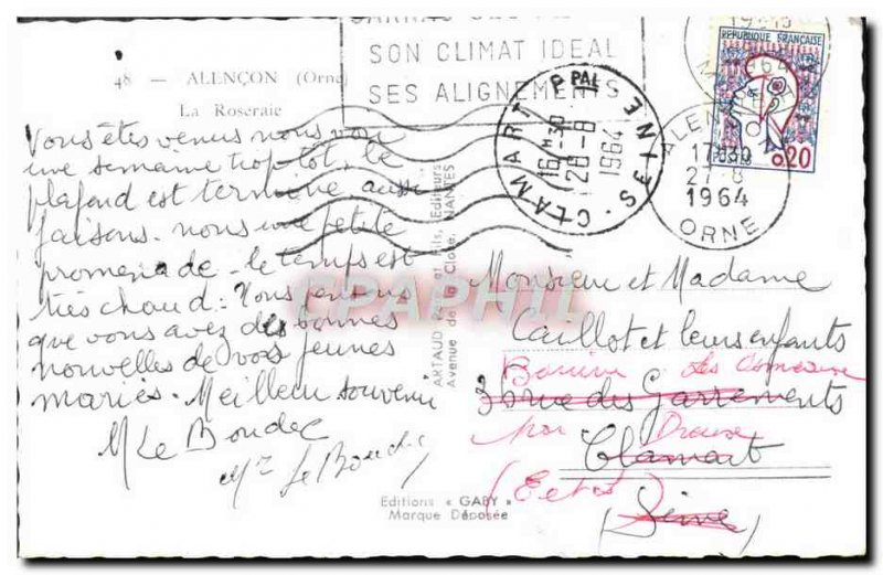 Modern Postcard Alencon The Rose Garden