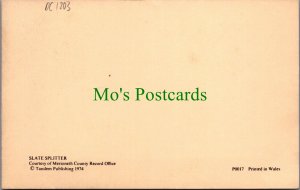 Welsh Occupations Postcard - Slate Splitter Worker, Wales, Industry  DC1203