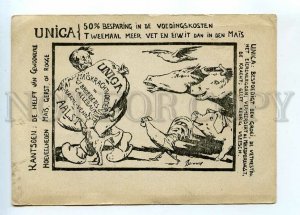 439868 UNICA animal feed advertising Vintage postcard