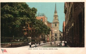 Vintage Postcard Christ Church Old North Parish Boston Massachusetts Ullman Pub.