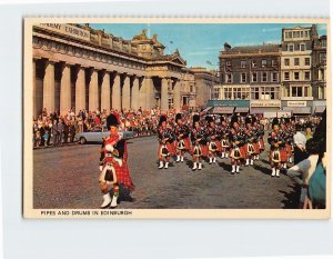 Postcard Pipes And Drums In Edinburgh, Scotland