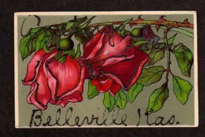 KS Greetings from BELLEVILLE KANSAS Glitter Embossed PC