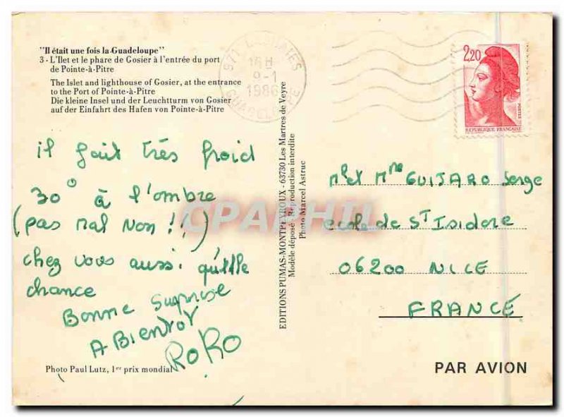 Postcard Modern Guadeloupe