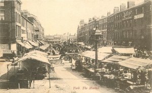 Postcard UK York C-1910 The Market Arthur & CO 23-1501
