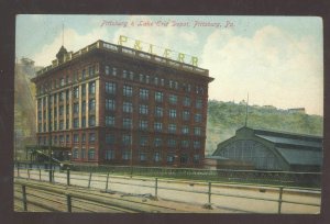 PITTSBURGH PENNSYLVANIA PITTSBURG & LAKE ERIE RAILROAD DEPOT VINTAGE POSTCARD