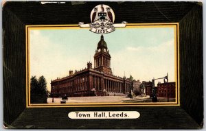 Town Hall Leeds England Council Chambers Building Postcard