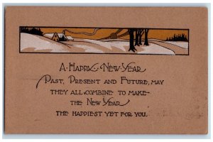 c1910's Happy New Year Volland Arts Crafts Baltimore Maryland MD Posted Postcard