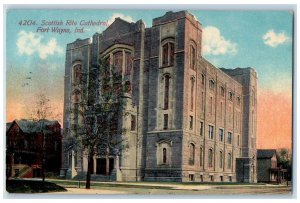 1908 Scottish Rite Cathedral SceneFort Wayne Indiana IN Posted Vintage Postcard
