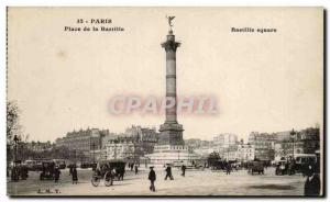Paris Old Postcard Place de la Bastille
