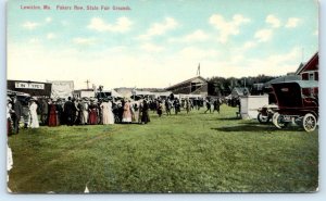 LEWISTON, ME Maine ~ FAKERS ROW State Fairgrounds Androscoggin County Postcard