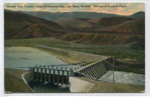 Truckee Carson Reclamation Dam Reno Nevada 1910c postcard