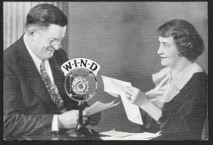 ARCADE CARD Station WIND Radio Host Uncle Bob Wilson Chicago Illinois c1930s