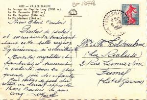 BF19777 vallee d aure lae barrage de cap de long france front/back image