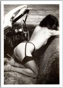 Chevi 1962 Nude Photograph In The Car Real Photo RPPC Postcard