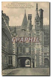 Old Postcard Chateau de Maintenon E and L The entry portal view of the Court ...