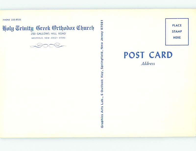 Unused Pre-1980 CHURCH SCENE Westfield New Jersey NJ hs6381-12