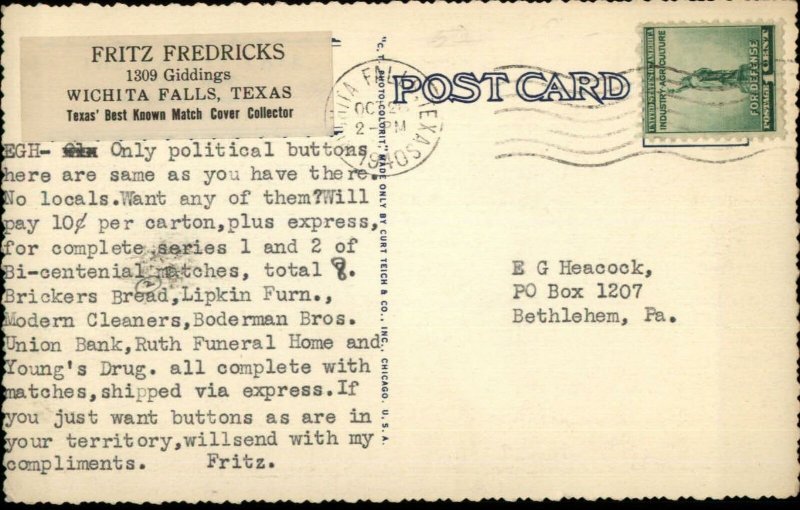 Yuma AZ Multi View Route 80 Caf‚ Linen Postcard