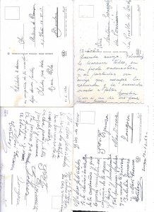 Beautiful roses Lot of four (4) modern Spanish photo postcards 1970s