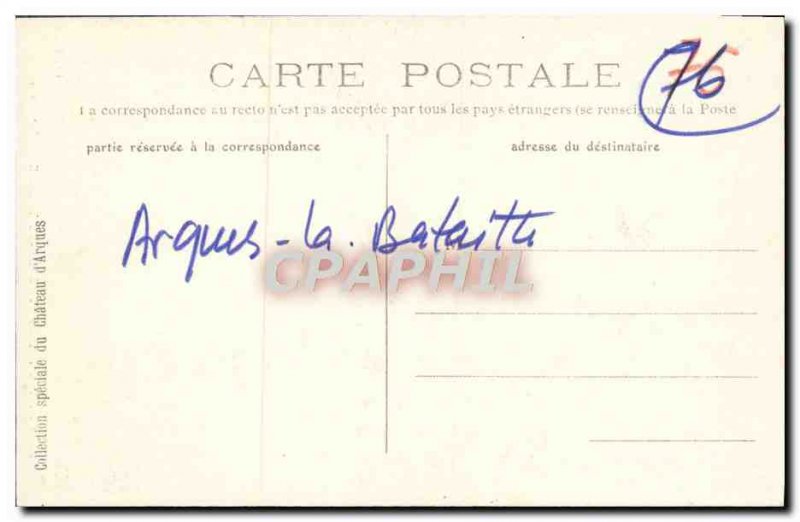 Old Postcard Chateau D & # 39Arques Battle Interior